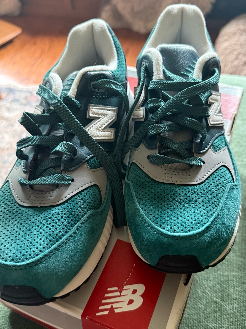 New Balance Teal and Gray Women’s Lifestyle Sneakers